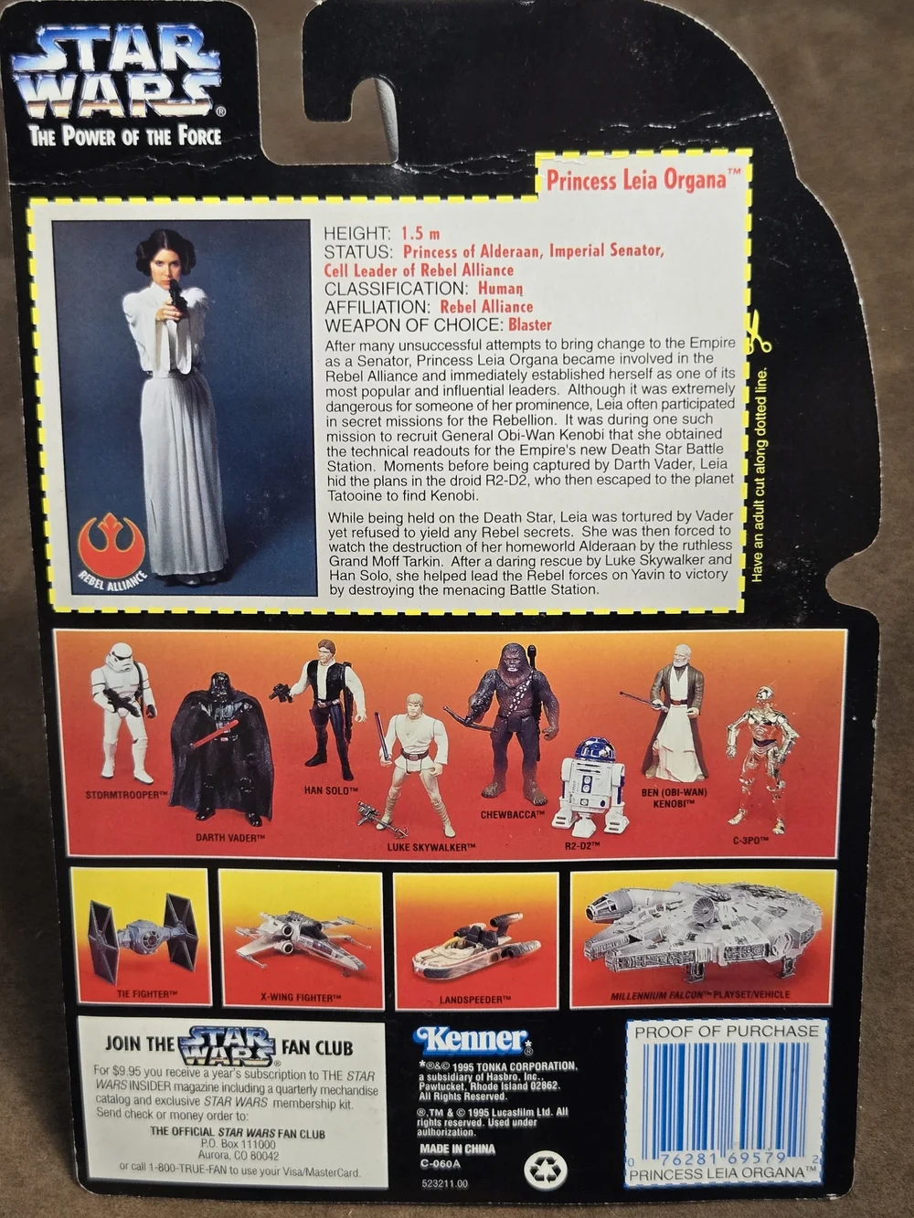 Vintage Kenner Star Wars The Power of the Force Princess Leia Organa 3.75-inch